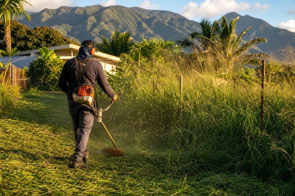 Illustrative Maui cleanup service scene; not a verified customer project